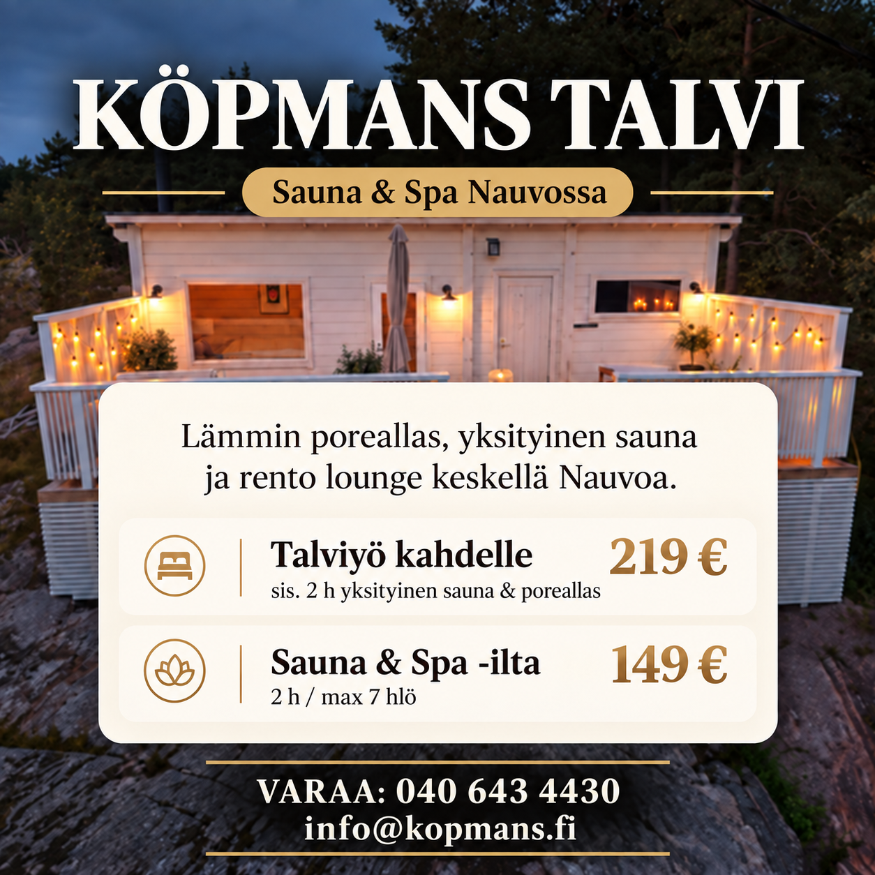 Köpmans Sauna & Spa — alkaen 59 €